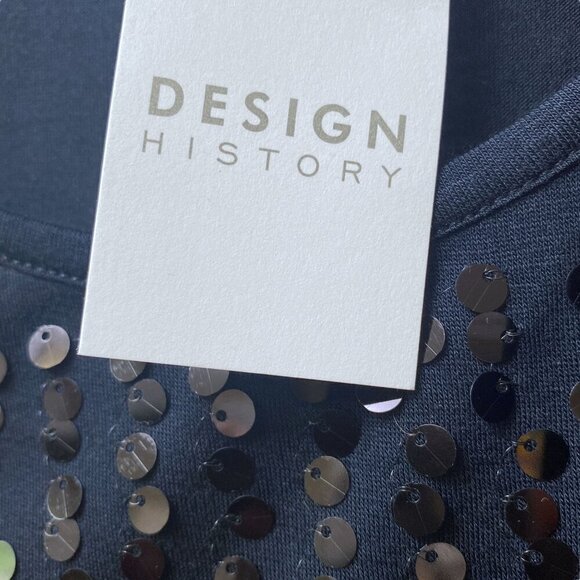 DESIGN HISTORY Sequin Cardigan Shrug Plus Size 1X Layered Look Tank Black NWT - Picture 8 of 9